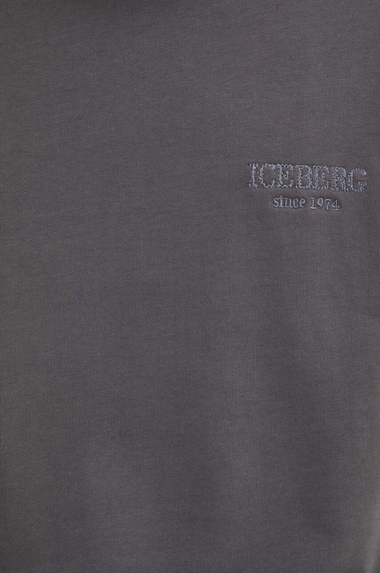 Bavlnená mikina Iceberg E0116300 sivá