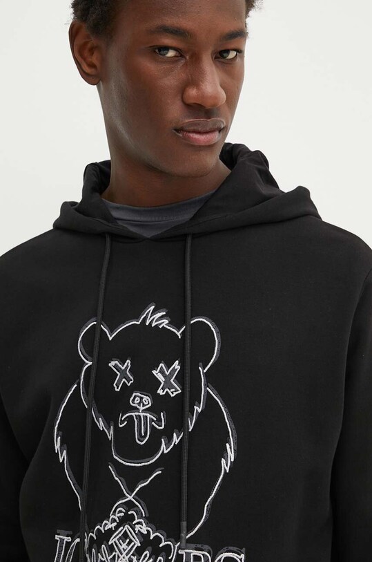 Iceberg hanorac de bumbac negru E021.6341