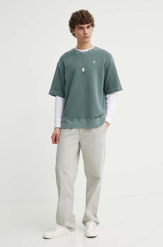 G-Star t-shirt bawełniany D24679.D688 niebieski AW24