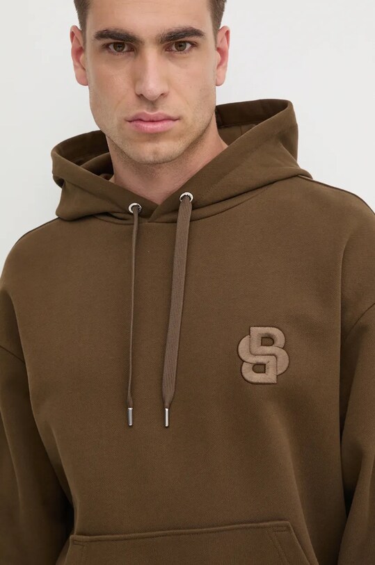 Bavlněná mikina BOSS zelená 50518762