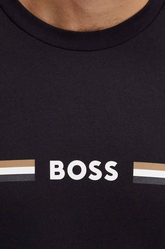 Βαμβακερό φούτερ BOSS 50521749 μαύρο