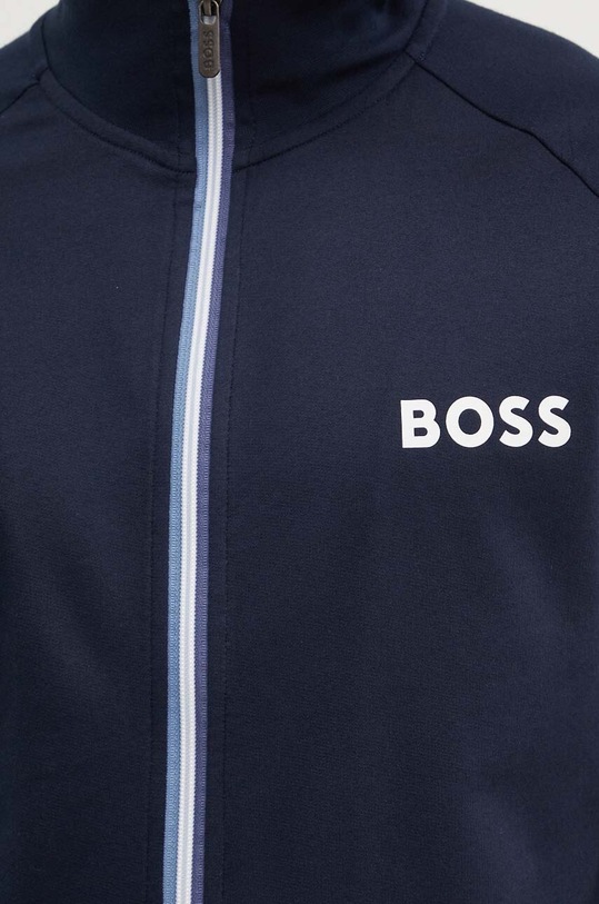 Βαμβακερό φούτερ BOSS 50521768 σκούρο μπλε