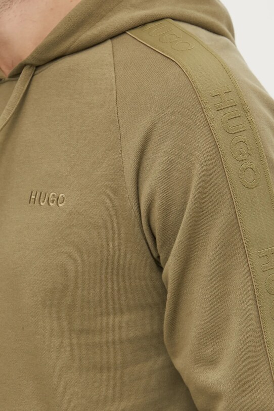 Хлопковая кофта HUGO 50520502 зелёный