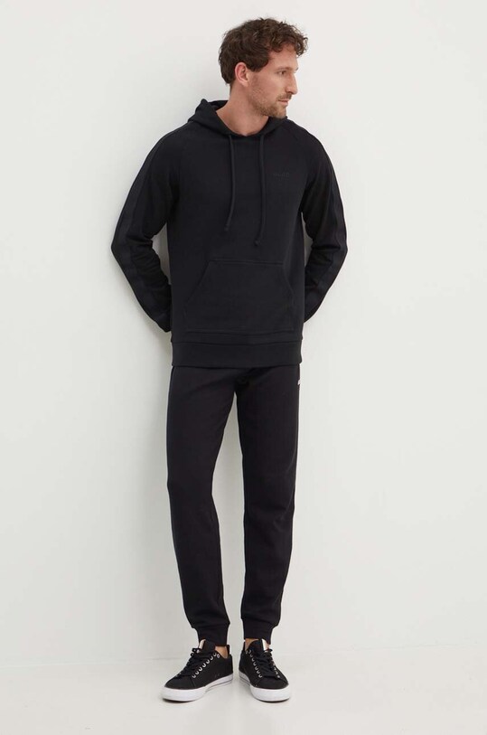 HUGO bluza bawełniana 50520502 czarny AW24