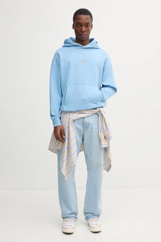 HUGO Blue bluza bawełniana 50510724 niebieski AA00