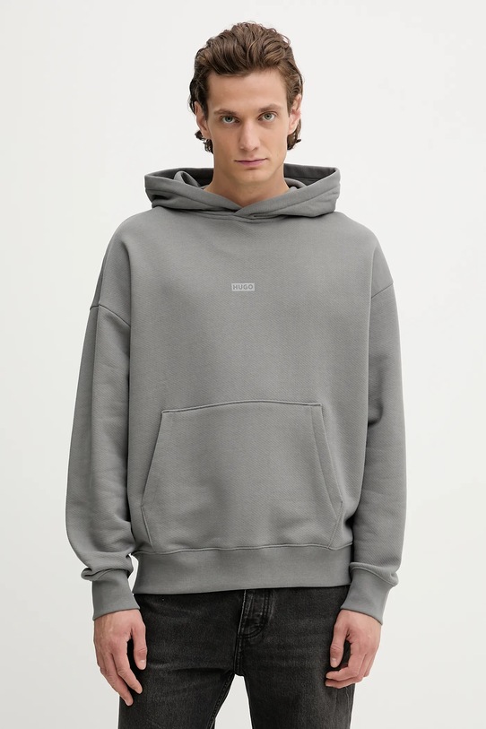 Oblečenie Bavlnená mikina Hugo Blue 50510724 sivá