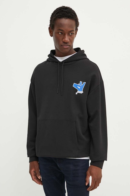 HUGO Blue bluza bawełniana nadruk czarny 50519957