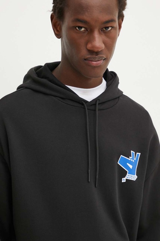 HUGO Blue bluza bawełniana czarny 50519957