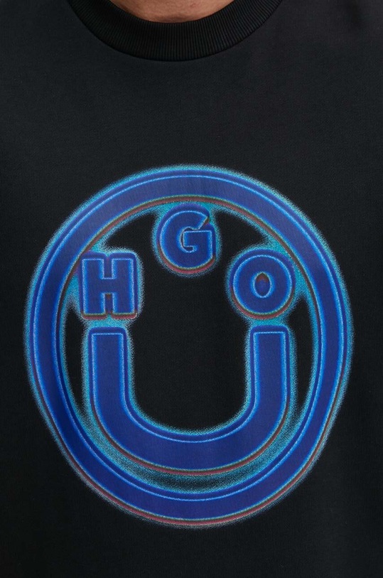 Бавовняна кофта Hugo Blue 50530363 чорний