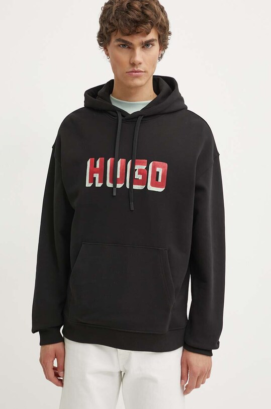 HUGO hanorac de bumbac negru 50516655