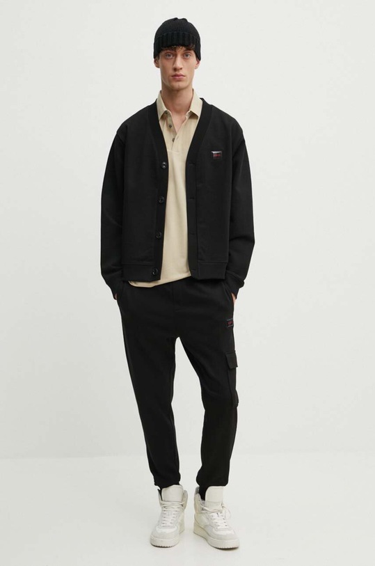 HUGO bluza bawełniana 50516705 czarny AW24