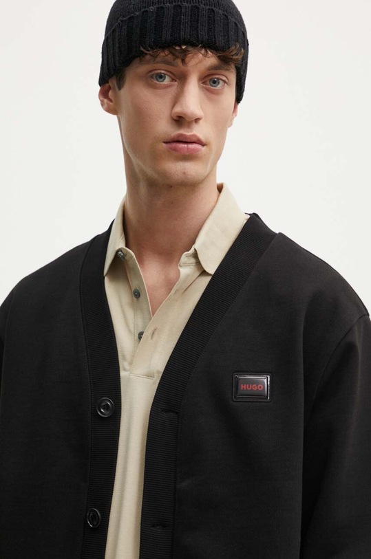 HUGO bluza bawełniana czarny 50516705