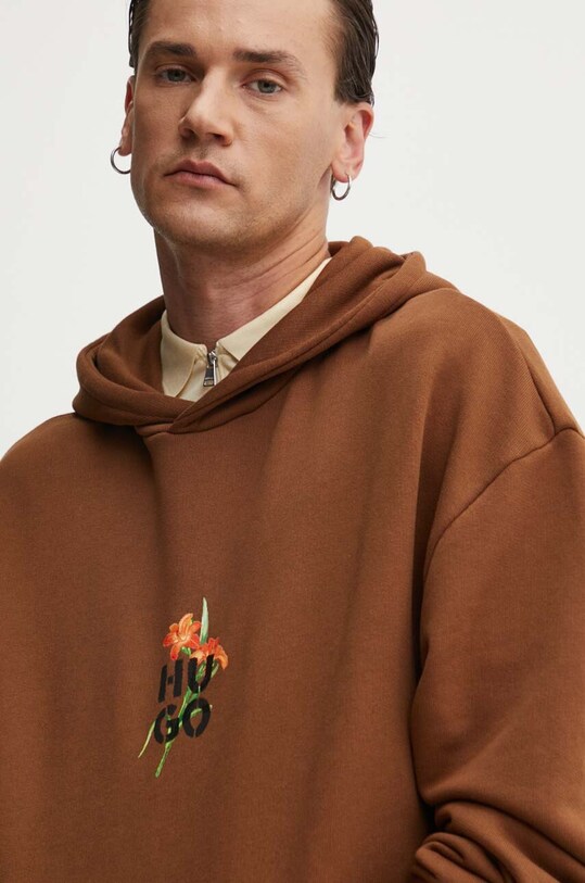Суичър HUGO 50517408 кафяв