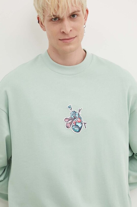 HUGO hanorac de bumbac verde 50518981