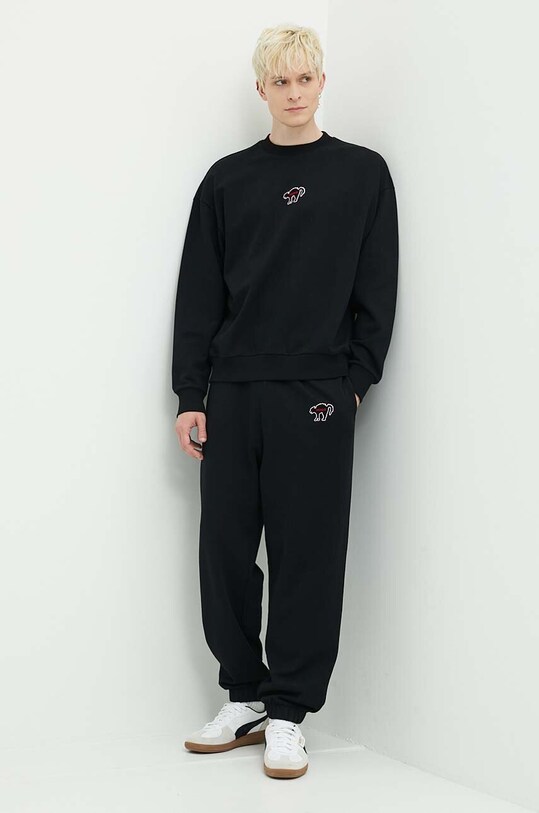 Бавовняна кофта HUGO 50518981 чорний AW24