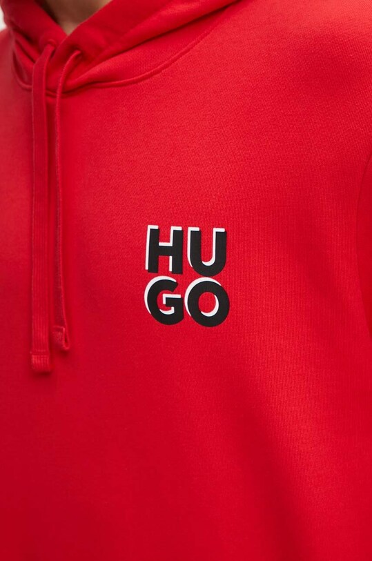 Βαμβακερή μπλούζα HUGO 50520159 κόκκινο