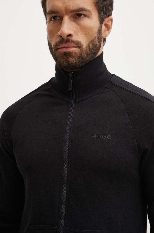 Бавовняна кофта лаунж HUGO чорний 50520493