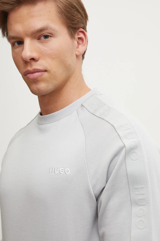 HUGO bluza bawełniana lounge szary 50520494