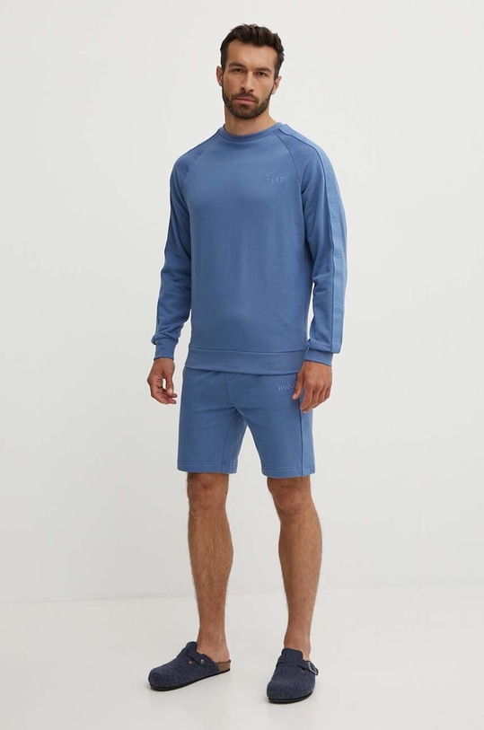 Βαμβακερό φούτερ HUGO 50520494 μπλε AW24