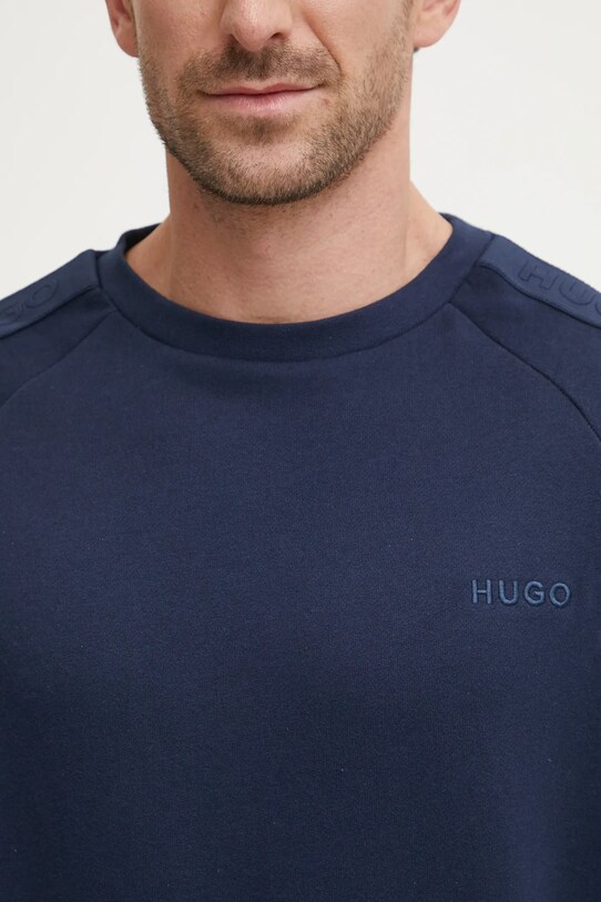 HUGO bluza bawełniana lounge 50520494 granatowy
