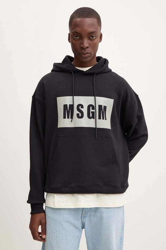 MSGM bluza bawełniana nadruk czarny 3740MM525.247799