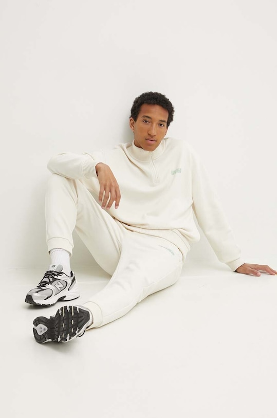 HUGO bluza bawełniana 50517848 beżowy AW24