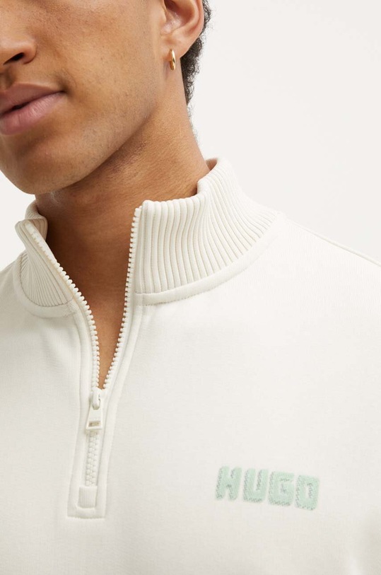 HUGO bluza bawełniana 50517848 beżowy