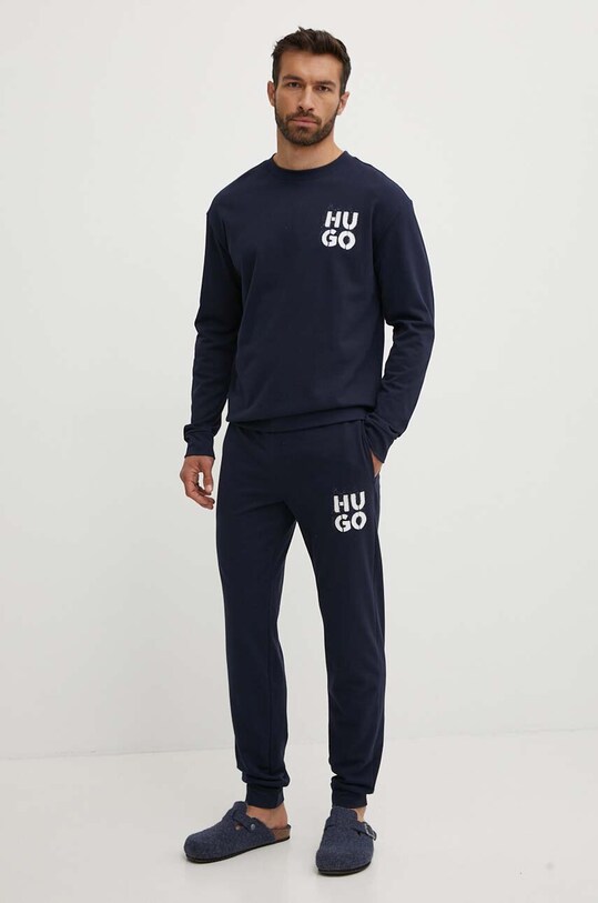 HUGO bluză lounge 50520462 bleumarin AW24