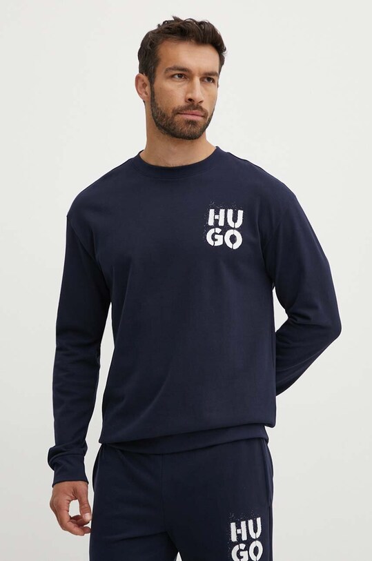 HUGO bluză lounge bleumarin 50520462