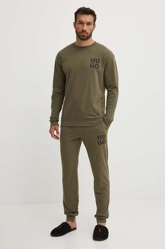 Кофта лаунж HUGO 50520462 зелёный AW24