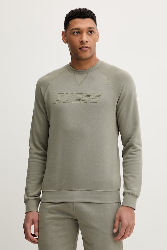 Суичър Guess ALDWIN изчистен зелен Z4YQ16.KAIJ1