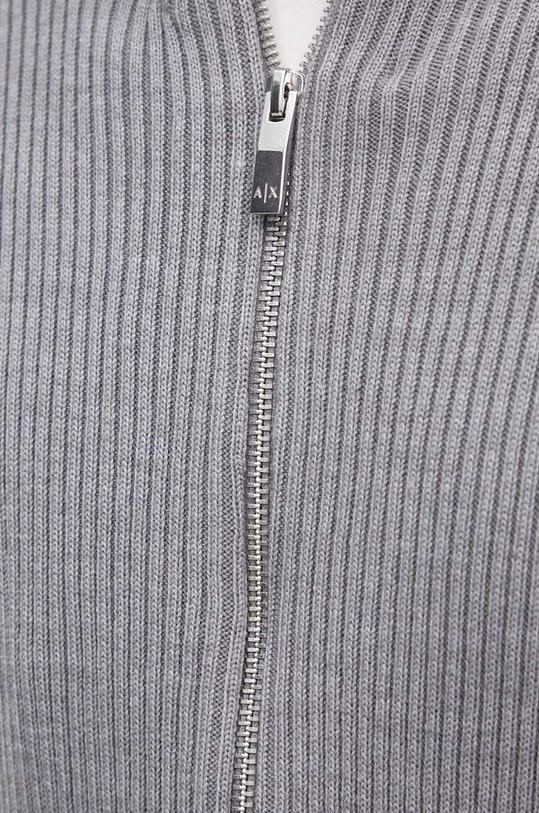 Armani Exchange kardigan z domieszką wełny 6DZE6G.ZM5BZ szary