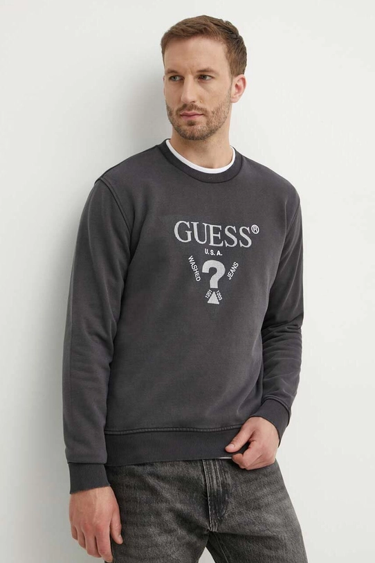 Guess bluza aplikacja szary M4YQ07.KBY51