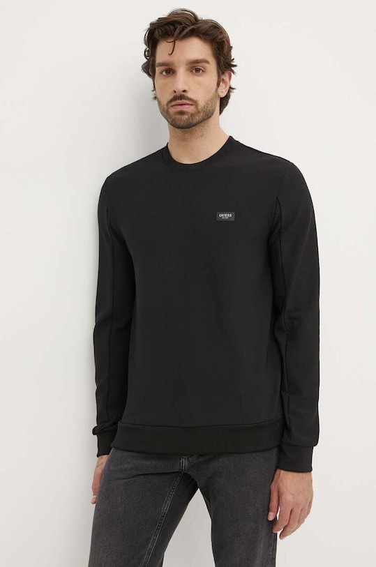 Mikina Guess s elastanom čierna M4YQ09.KCBL0