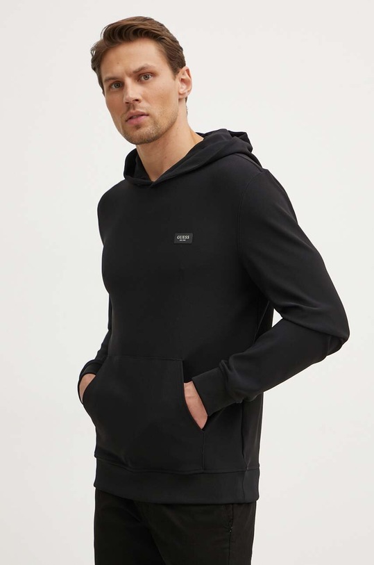 Guess bluza z kapturem czarny M4YQ10.KCBL0