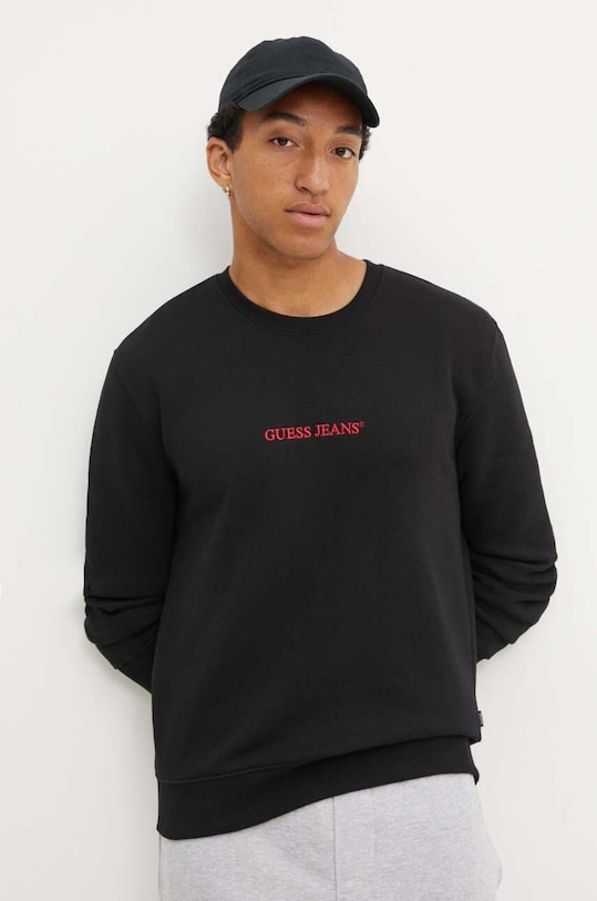 Guess Jeans bluza imprimeu negru M4YQ19.K9V31