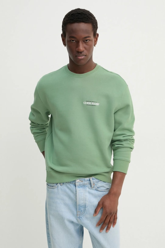 Μπλούζα Guess Jeans στάμπα πράσινο M4YQ17.K9V31