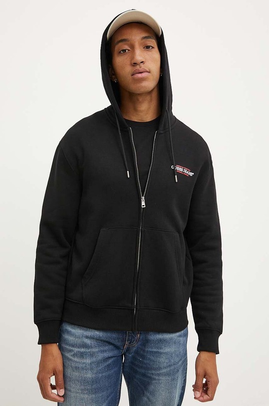 Кофта Guess Jeans з капюшоном чорний M4YQ27.K9V31