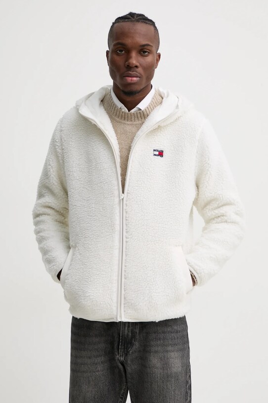 Флисовая кофта Tommy Jeans Planet friendly белый DM0DM19224
