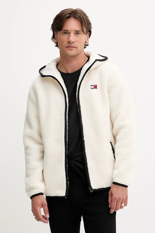 Флісова кофта Tommy Jeans бежевий DM0DM19224