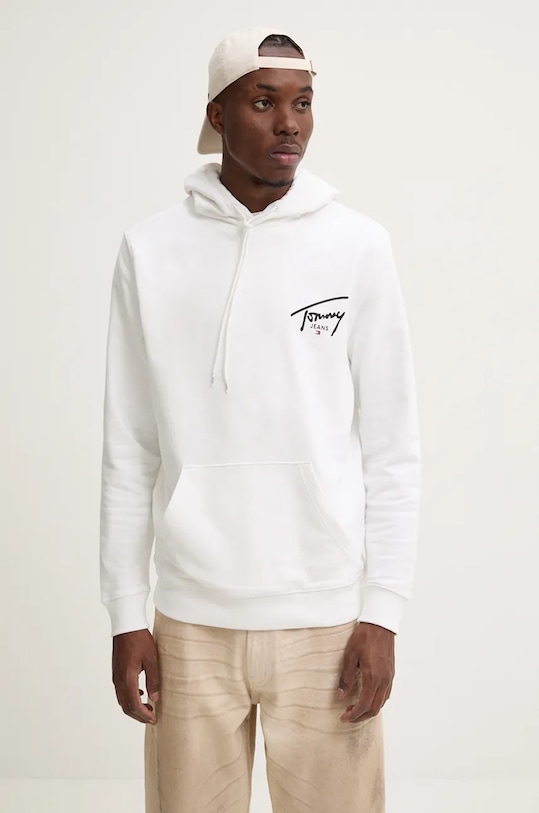 Odzież Tommy Jeans bluza bawełniana DM0DM19229 biały