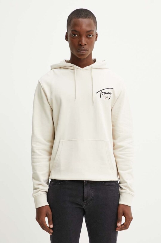 Oblečení Bavlněná mikina Tommy Jeans DM0DM19229 béžová