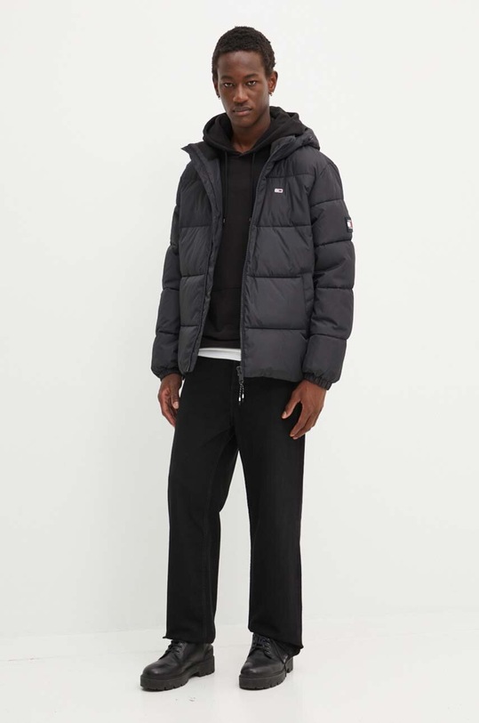 Tommy Jeans hanorac de bumbac DM0DM19229 negru AW24