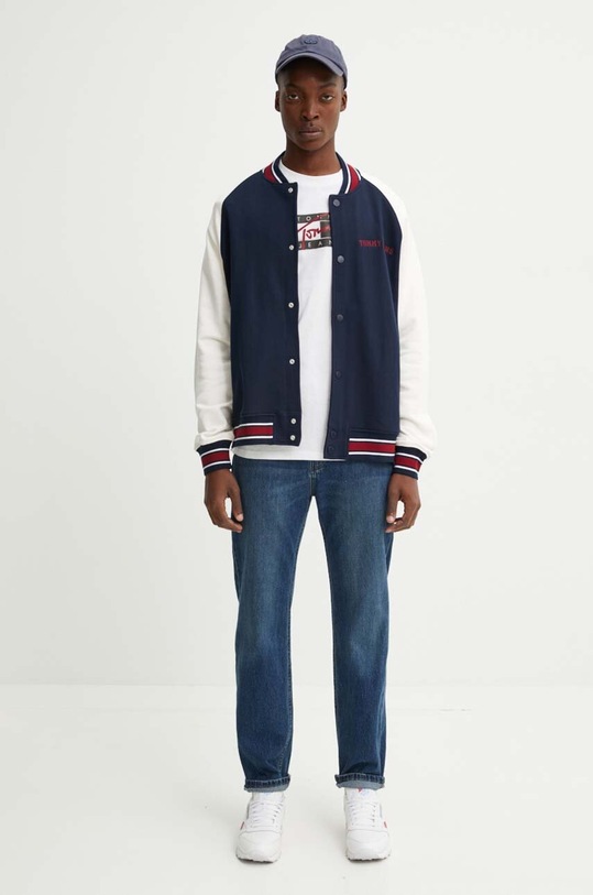 Tommy Jeans hanorac de bumbac DM0DM19237 bleumarin AW24