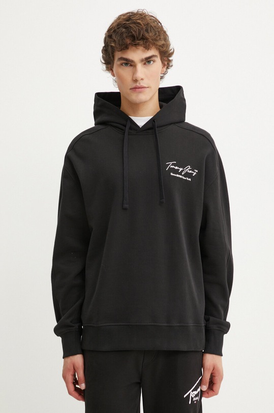Îmbrăcăminte Tommy Jeans hanorac de bumbac DM0DM19239 negru
