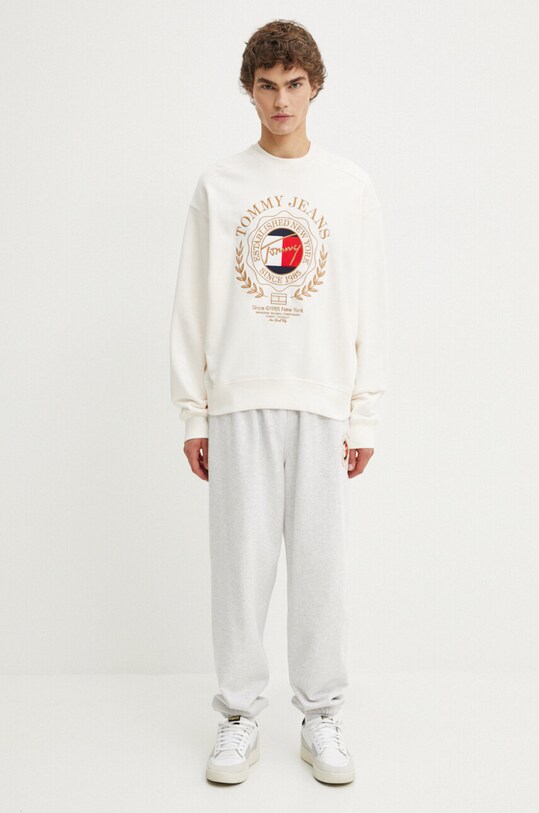 Tommy Jeans hanorac de bumbac DM0DM19243 bej AW24