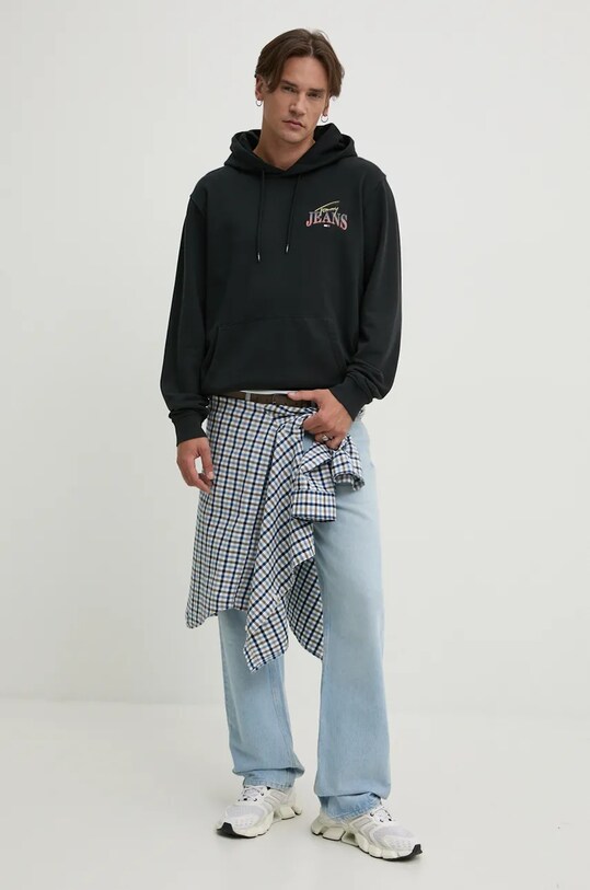 Хлопковая кофта Tommy Jeans DM0DM19246 чёрный AW24
