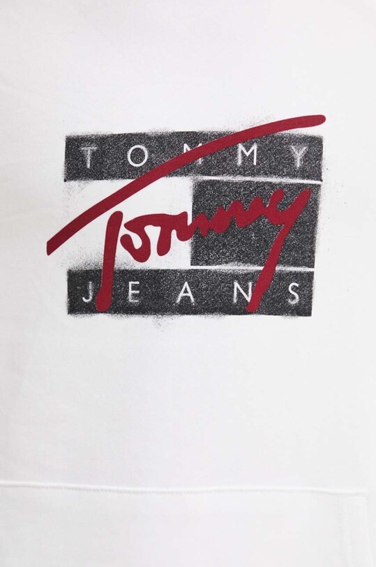 Tommy Jeans hanorac de bumbac DM0DM20170 alb