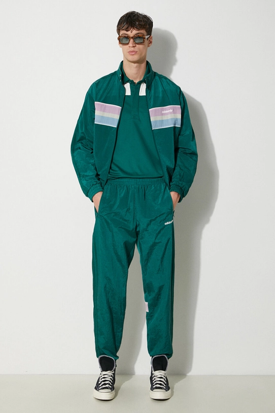 adidas Originals pantaloni de trening 80s Nylon Archive 3-Stripes Track Top JC6519 verde AW24