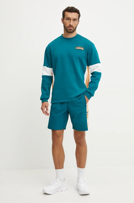 Dukserica adidas Originals Adibreak Crew IW5813 tirkizna AW24